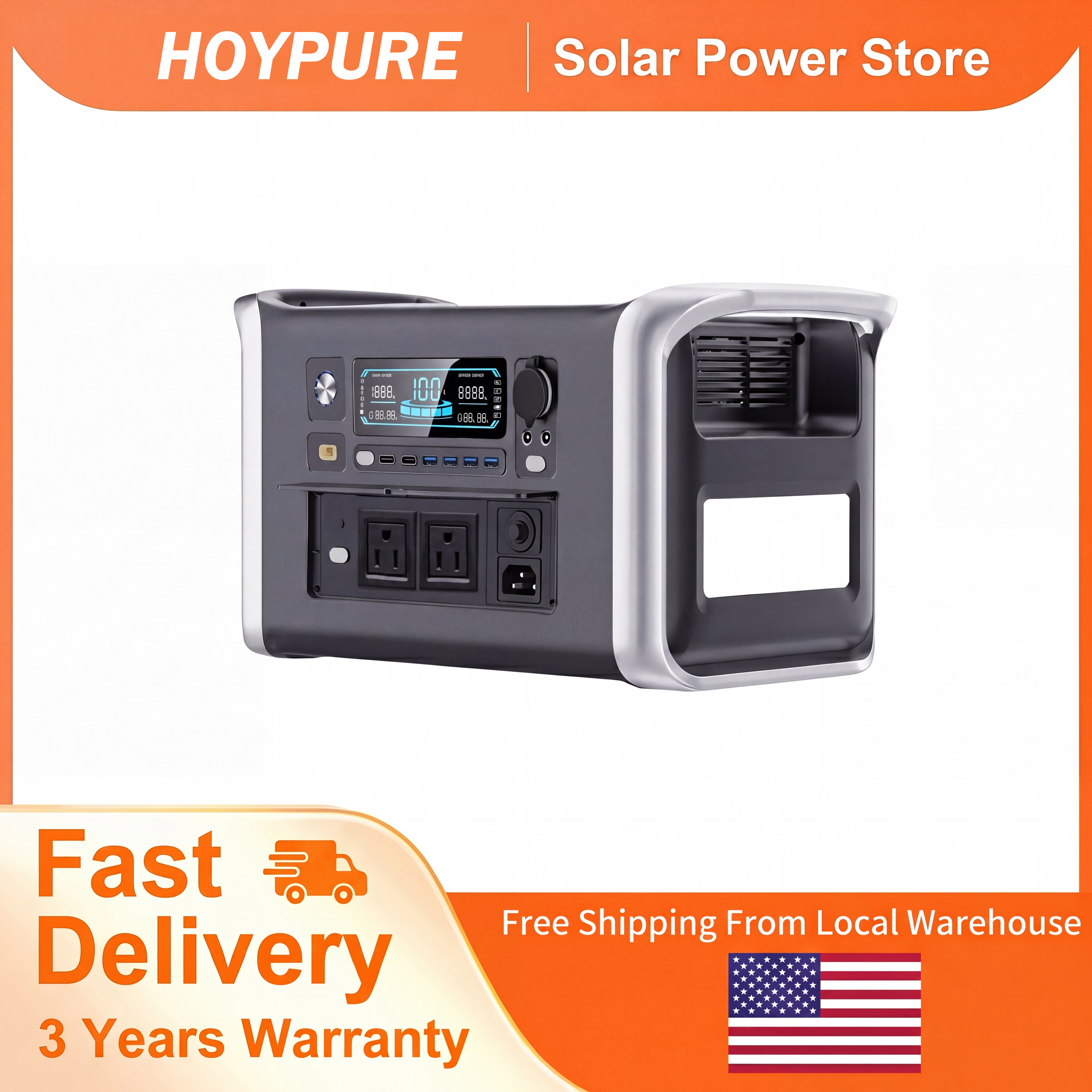 Ups Power Supply Outdoor - 1024Wh Power Bank, LiFePO4 Solar Generator,
