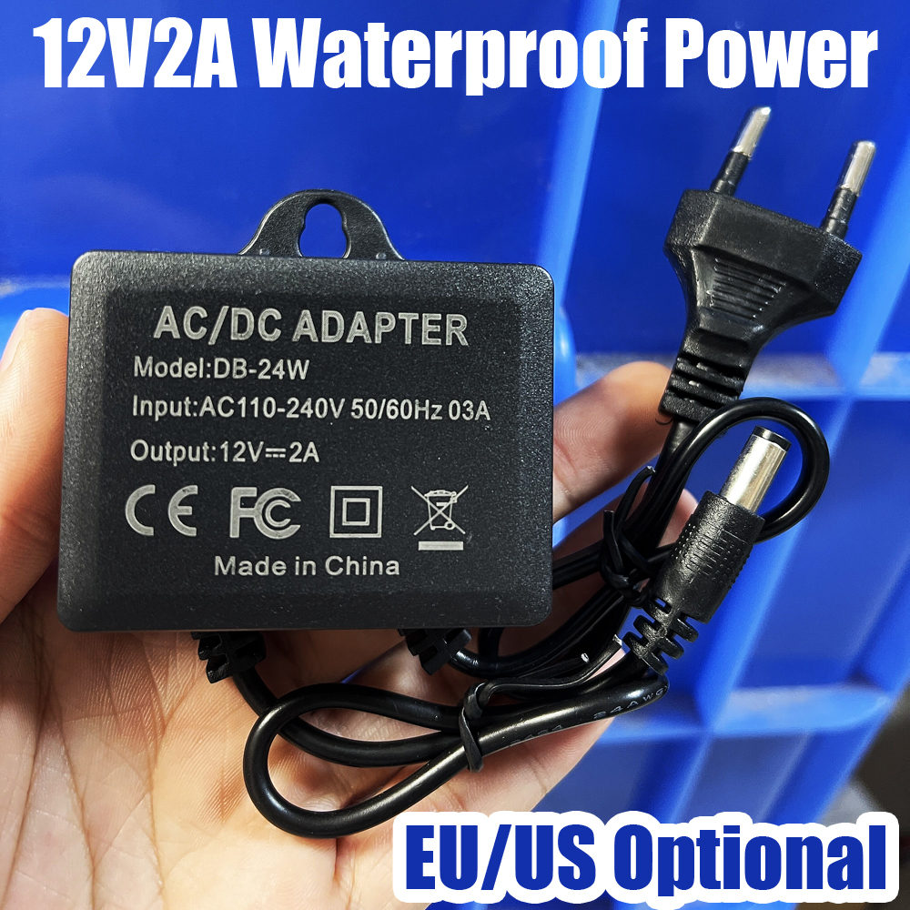 Outdoor Power Plug In - 12V2A Waterproof IP66 For camera Power