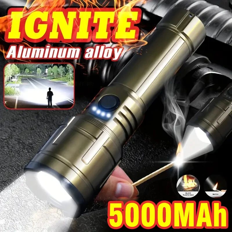 Outdoor Power Bank - Bright Zoomable Flashlight w/ Ignition Lens,