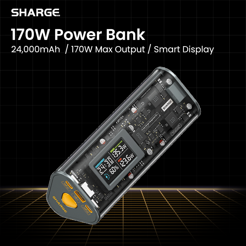 Outdoor Power Pack - SHARGEEK 24,000mAh Power Bank 170W Max