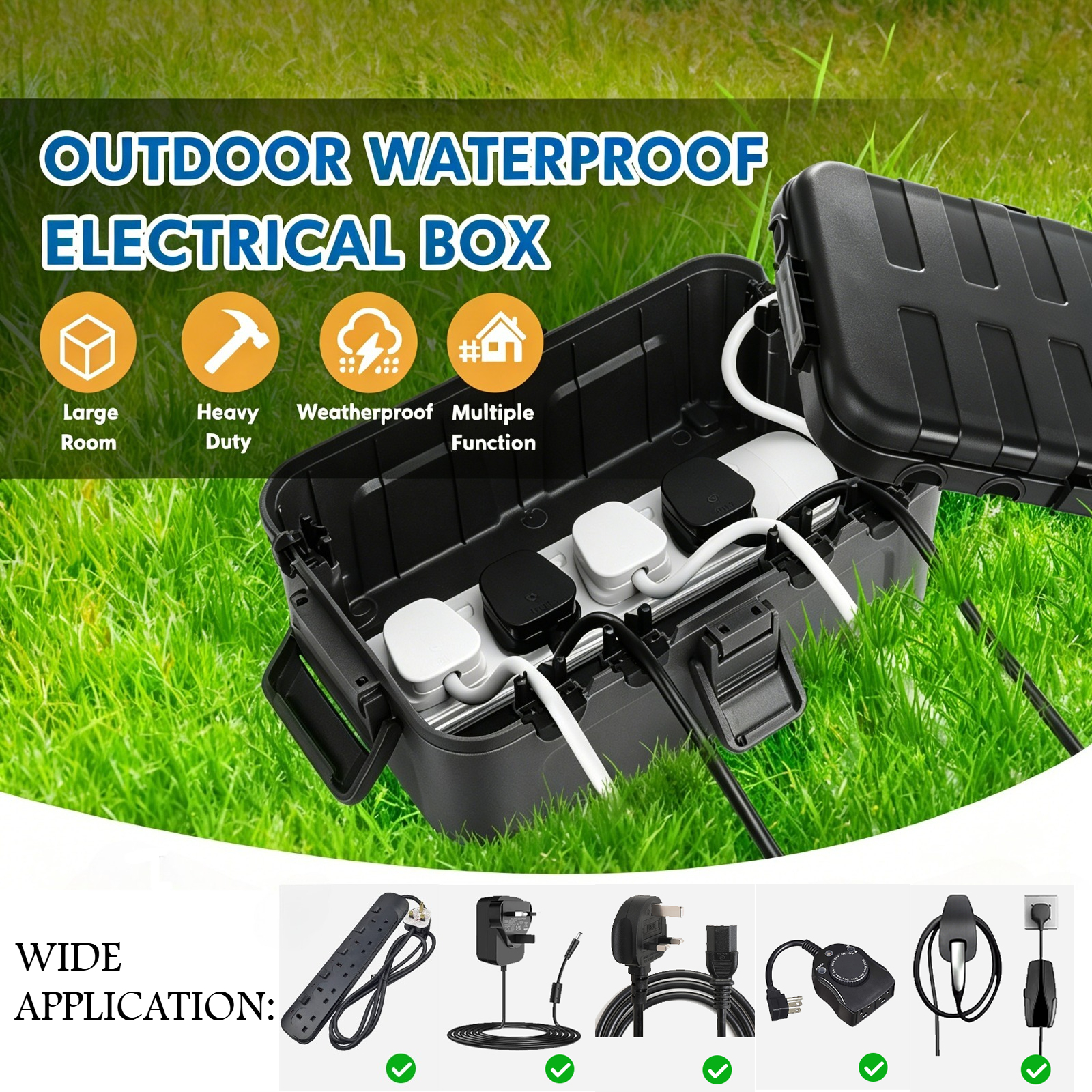 Outdoor Power Plug In - Restmo Large Outdoor Electrical Box Waterproof
