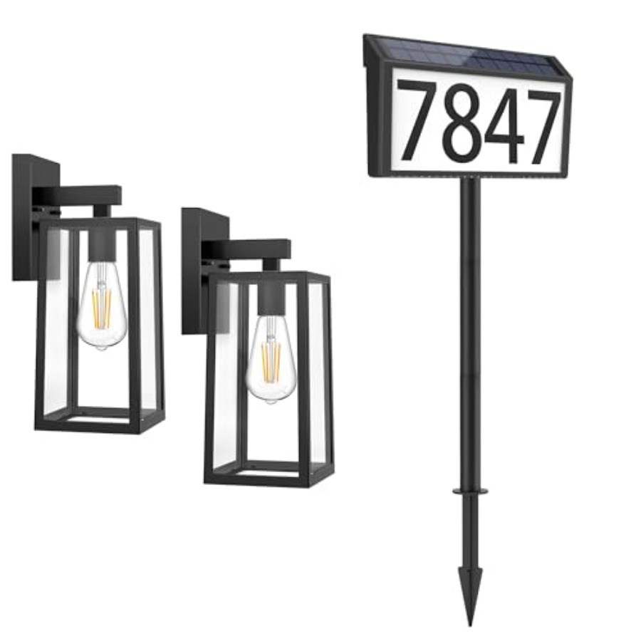 Outdoor Power Pack - 2-Pack Outdoor Wall Sconce Waterproof Anti-Rust