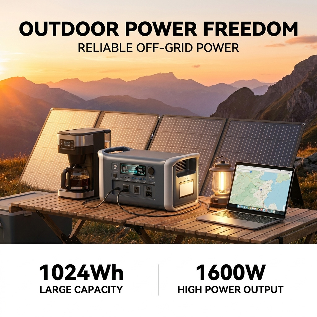 1024Wh Power Bank, LiFePO4 Sol – Ups Power Supply Outdoor recenzja i cena