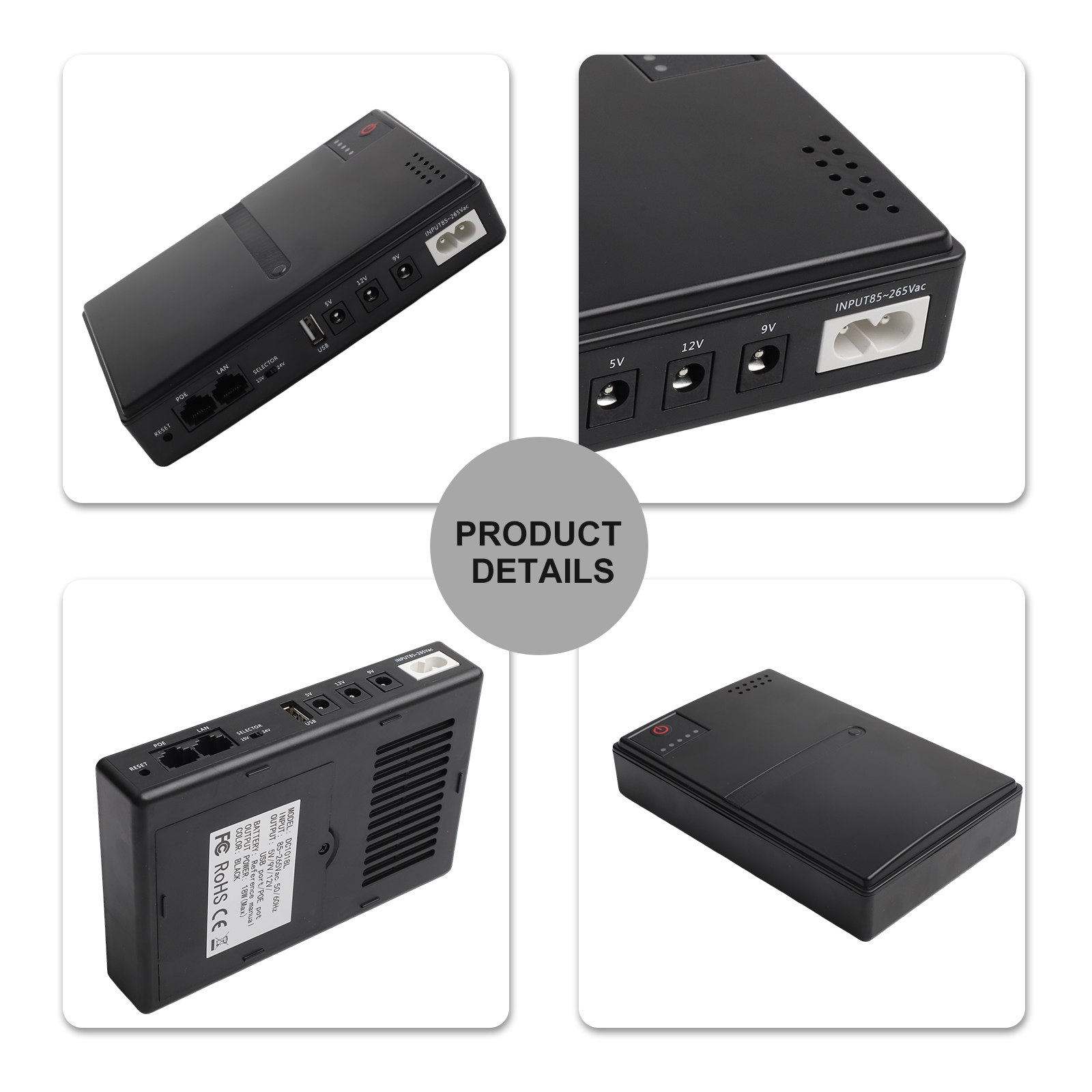 1018L 5V 9V 12V Backup DC UPS  – Ups Power Supply Outdoor recenzja i cena