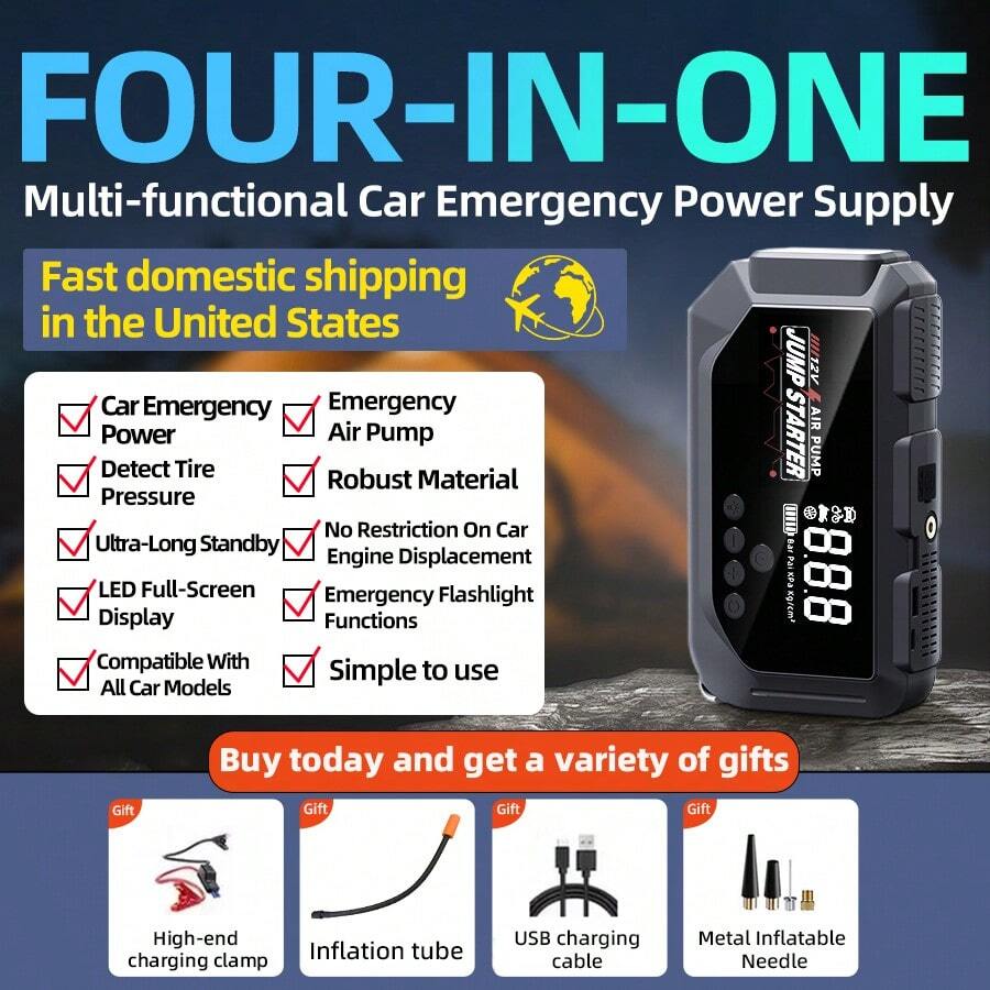 Four-In-One 12V 8000A Smart Ca – Outdoor Power Bank recenzja i cena