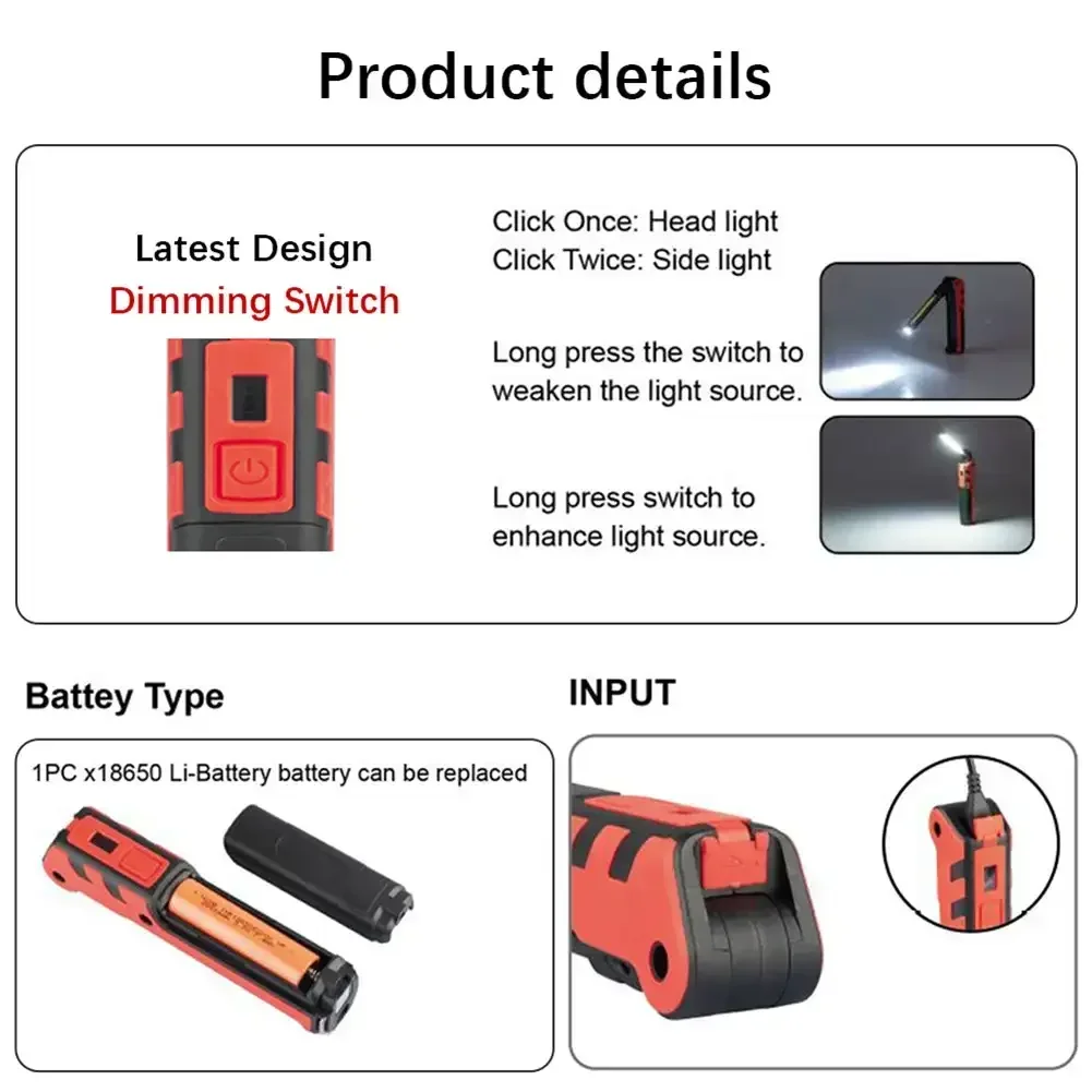 Dimmable COB LED Work Light US – Outdoor Power Bank recenzja i cena