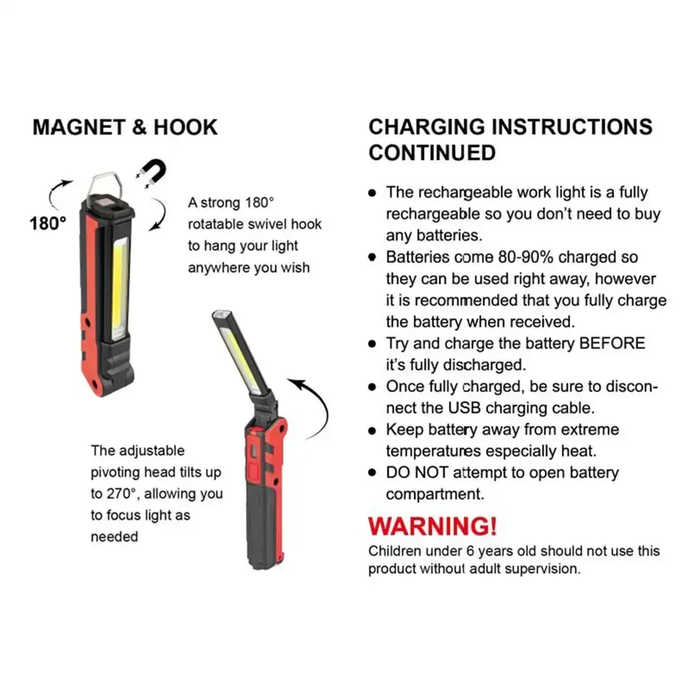 Dimmable COB LED Work Light US – Outdoor Power Bank recenzja i cena