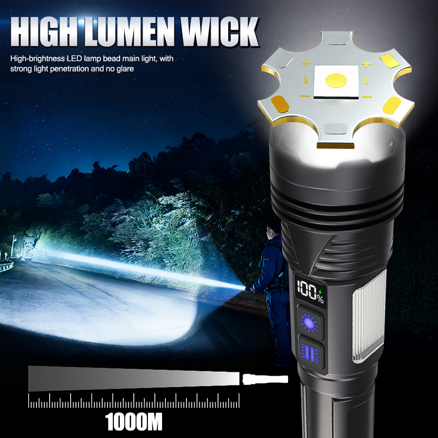 Powerful LED Handheld Flashlig – Outdoor Power Bank recenzja i cena