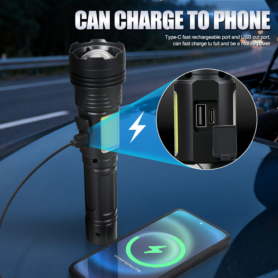 Powerful LED Handheld Flashlig – Outdoor Power Bank recenzja i cena